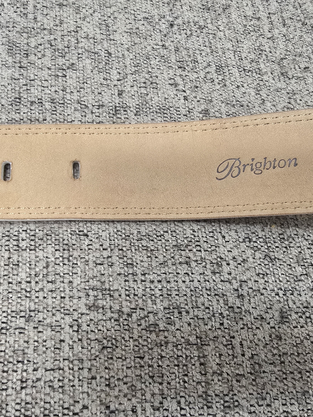 Brighton Western Women's White Belt with Silver Buckle Size 34 Woven Pattern - Picture 7 of 9